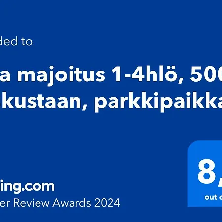 Kiva 1-4hloe, 500m Keskustaan, Parkkipaikka